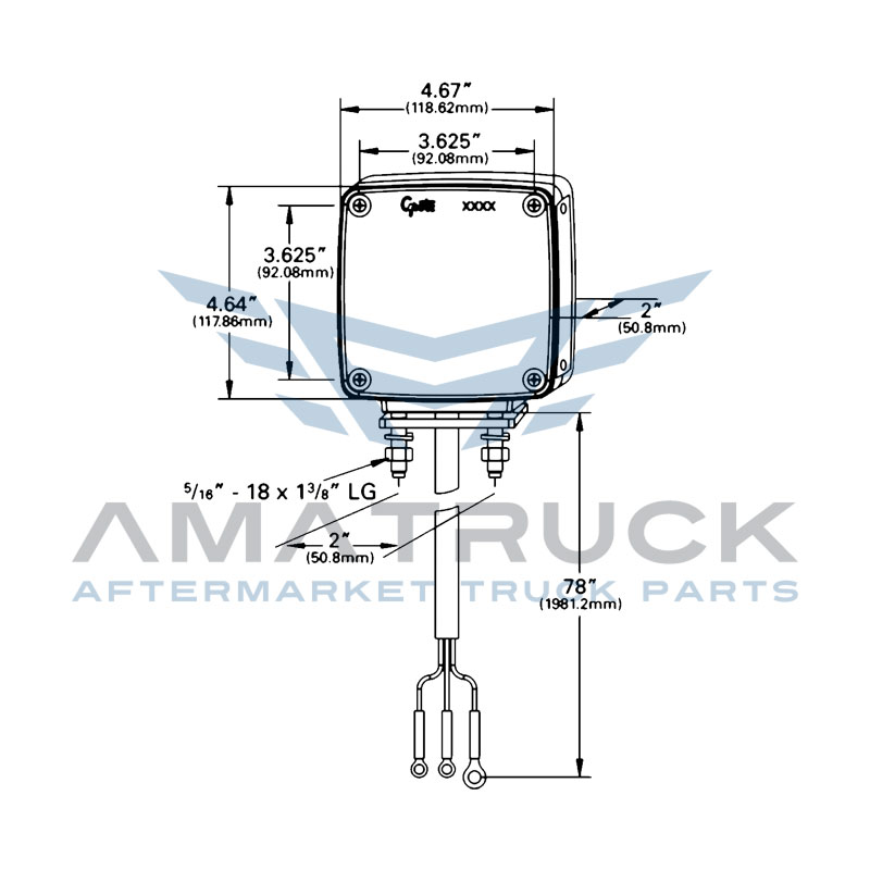 grote-Direccional Led Grote 2 Tornillos R-G5540-diagrama