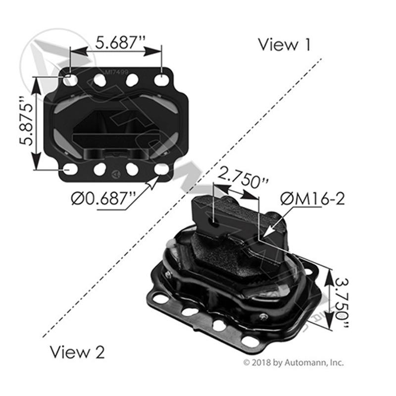 SOPORTE DE MOTOR KENWORTH T660 8AG 2TOR M17499