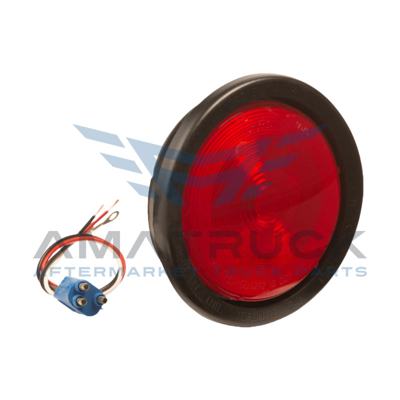 PLAFON REDONDO 4&quot; ROJO GROTE  COMPLETO