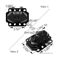 [K21007] SOPORTE DE MOTOR KENWORTH PACCAR L M17487